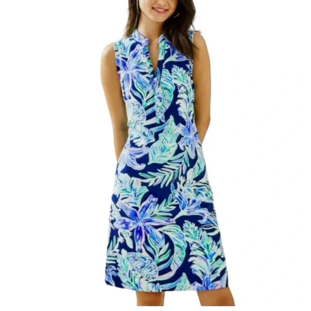 Lilly Pulitzer Sherryn Shift Dress High Tide Navy Size XS NWT